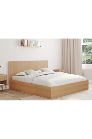 Cama com arrumação e sommier Faustine - Área de deitar 160 x 200 cm