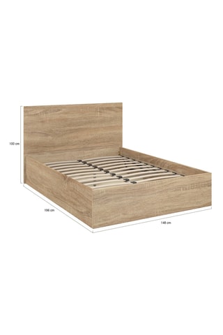 Cama com arrumação Sicilia - Imitação de madeira