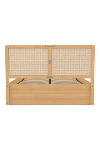Cama com arrumação e sommier Eve - Imitação de madeira