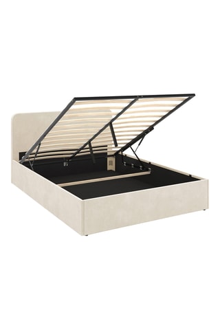 Cama com arrumação e sommier Louise - Bege
