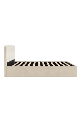 Cama com arrumação e sommier Louise - Bege