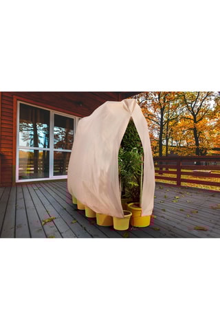 2 capas de proteção para plantas - Bege