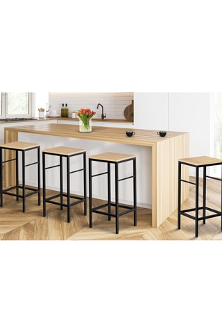 4 bancos de bar Memphis - 32 x 67 x 32 cm