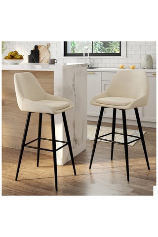 2 bancos de bar Olivia - 44 x 92 x 46 cm