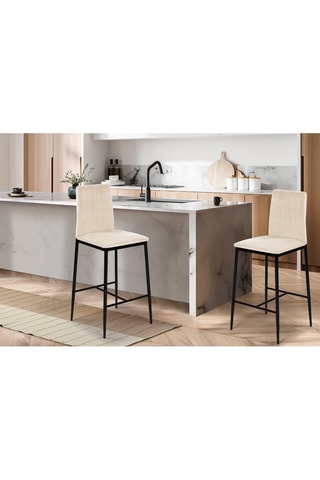 2 bancos de bar Jade - 43 x 100 x 46,5 cm