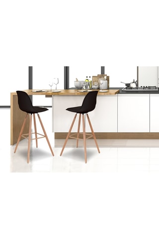 2 bancos de bar Oslo - 38 x 74 x 97 cm