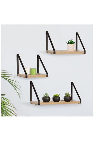 3 prateleiras de parede Manufacture - 40 x 18 x 15 cm / 30 x 18 x 15 cm /20 x 18 x 15 cm