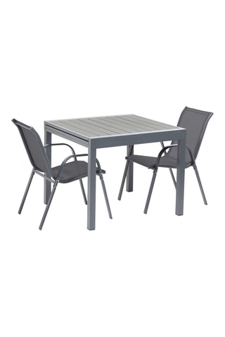 Mesa de jardim extensível - Cinzento - 90/180 x 73 x 90 cm