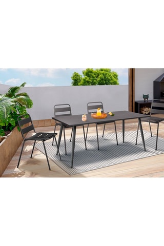 Mesa de jardim - Antracite - 180 x 90 x 77 cm