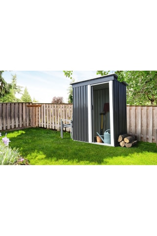 Abrigo de jardim - Antracite e branco - 2,2 m³