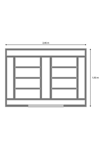 Abrigo de jardim com base - Cinzento e branco - 8,4 m³
