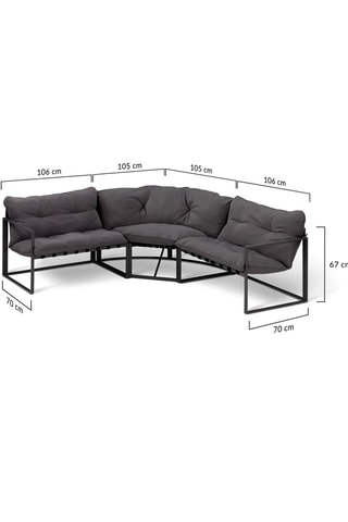 Conjunto de jardim de canto Tropéa - 6 lugares
