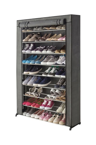 Sapateira flexível Cinzento - 91 x 24 x 140 cm