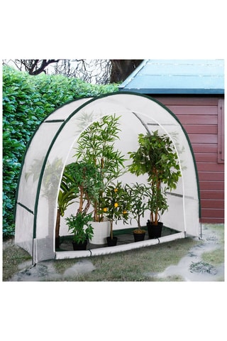 Estufa de inverno em meia-lua para terraço - 200 x 80 x 170 cm