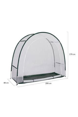 Estufa de inverno em meia-lua para terraço - 200 x 80 x 170 cm
