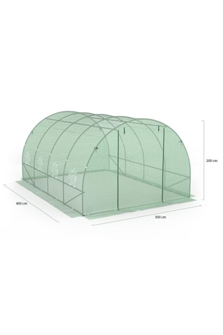 Estufa túnel de jardim - 40 x 30 x 20 m - 12 m²