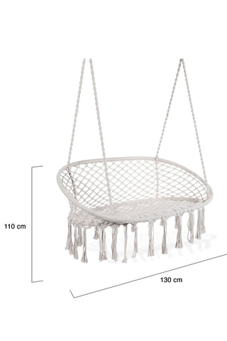 Banco suspenso macramé - 130 x 75 x  110 cm