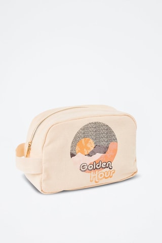 Bolsa de higiene em linho - Bege