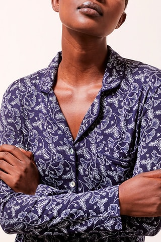 Camisa de noite Lou Azul-marinho