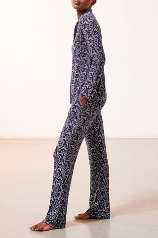Camisa de noite Lou Azul-marinho