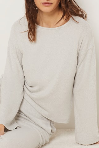 Sweat de pijama Hollie - Cinzento-claro