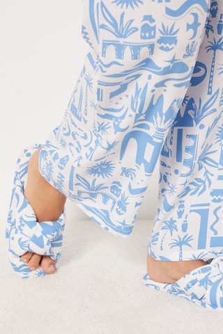 Mules Giann - Azul e branco