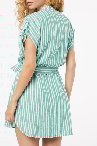 Camisa de dormir em linho Anis - Verde - Etam