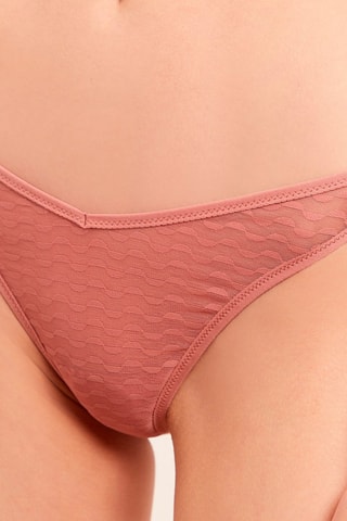 Cueca brasileira Arabesque Lace Terracota - Etam