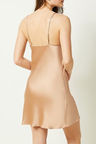 Babydoll em seda Milky - Rosa-maquilhagem