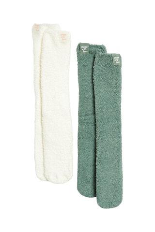 2 pares de meias Cindy - Branco e verde