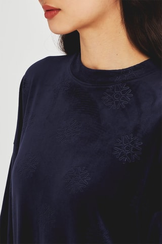 Camisa de dormir Sheann - Azul-marinho