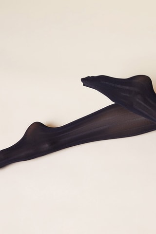 Collants Edme Bande Satin - Preto