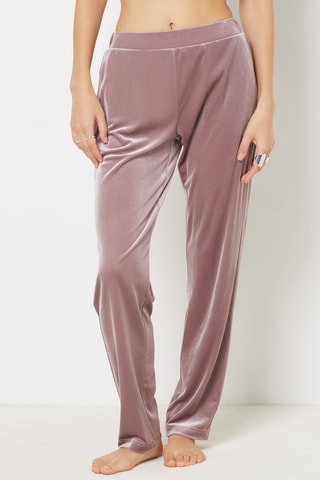 Calças de pijama em veludo Bellah - Malva