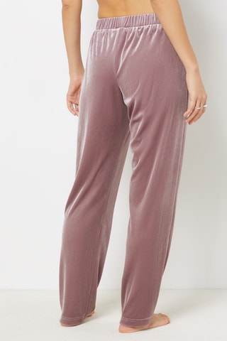 Calças de pijama em veludo Bellah - Malva