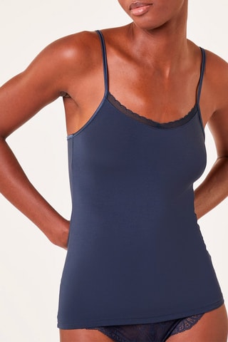 Top Warm Me Up Lace Azul-marinho
