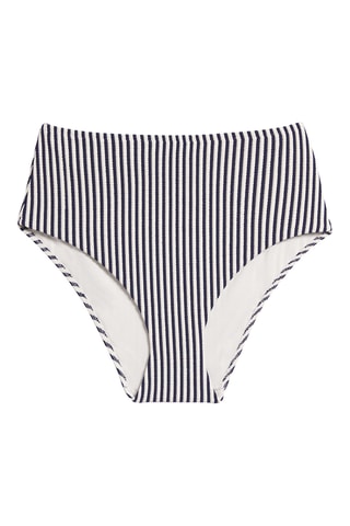 Parte de baixo de biquíni - Branco e azul-marinho