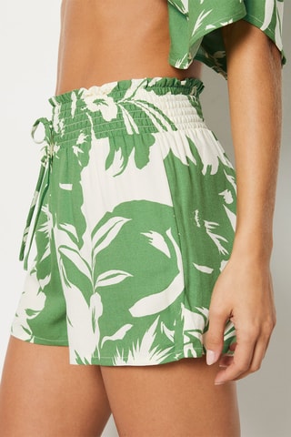 Calções de pijama - Verde-água e branco