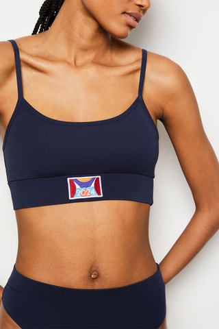 Crop top - Azul-marinho