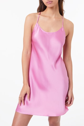 Babydoll em seda - Rosa