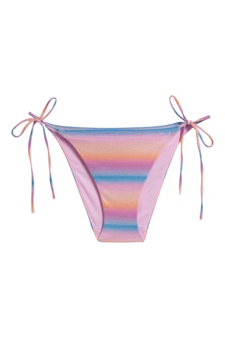 Parte de baixo de biquíni tie and dye - Rosa e azul-claro