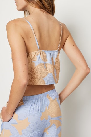 Crop top de pijama - Azul-celeste