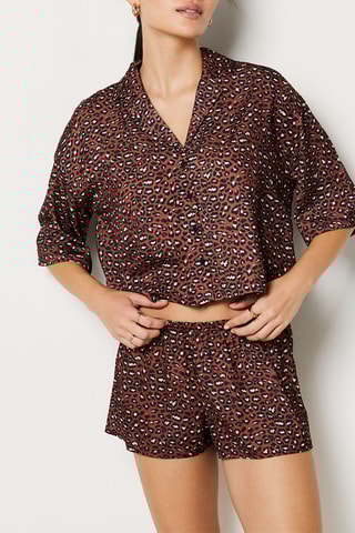 Calções de pijama - Castanho