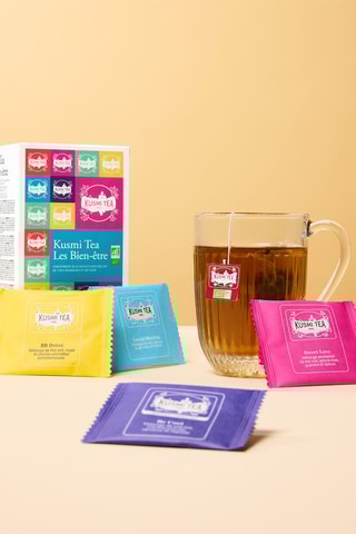 Coffret Bien-être - Assortiment de 6 recettes de thés verts aromatisés - 24 sachets