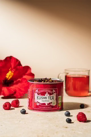 AquaRosa bio sans théine - Hibiscus, baies rouges - Boîte métal - 100 g
