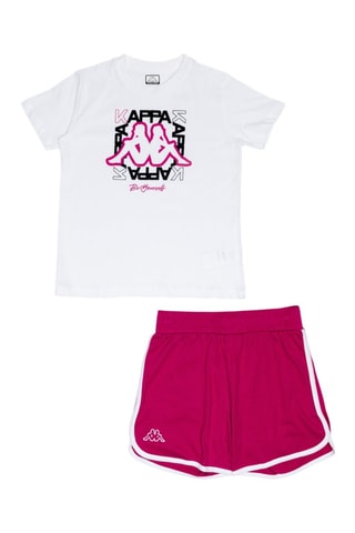T-shirt en Short- Wit en Roze
