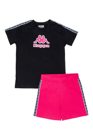 T-shirt e calções - Preto