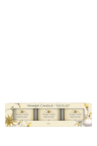 3 Glazen Votive Kaarsen Signature - Lumières Scintillantes