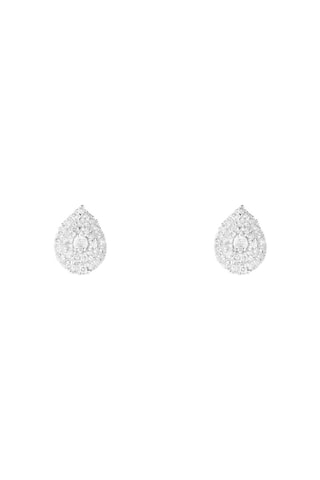Brincos Maoi Ouro branco e diamantes