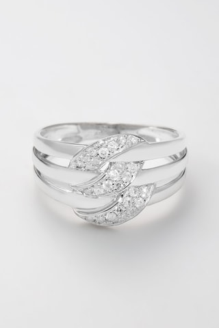 Anel Mara - Ouro branco e diamantes