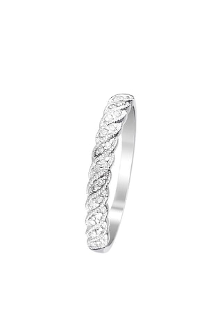 Anel Java Ouro branco e diamantes